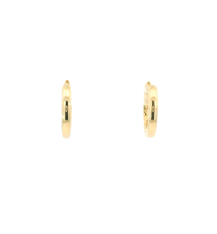 Yellow Gold Petite Diamond Huggies