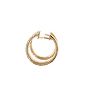 14 Karat Yellow Gold Diamond Huggies