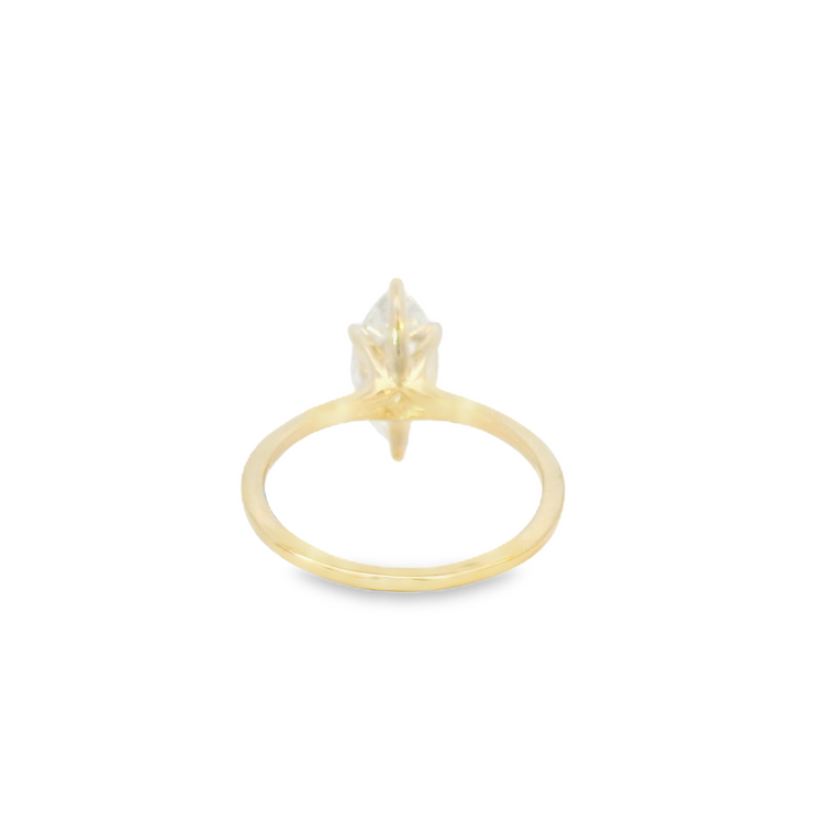 Yellow Gold Lab Grown Marquise Engagement Ring