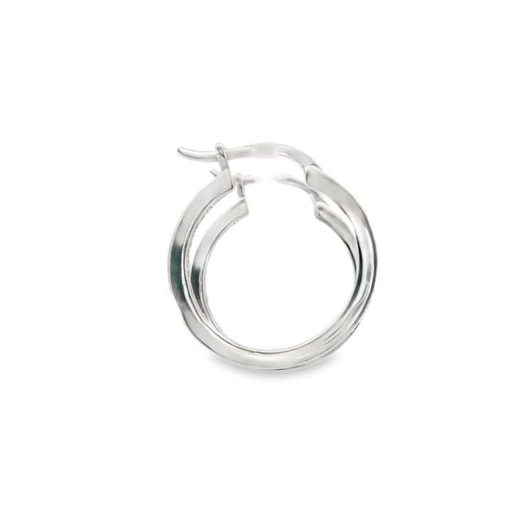 Diamond Inside Out Hoops