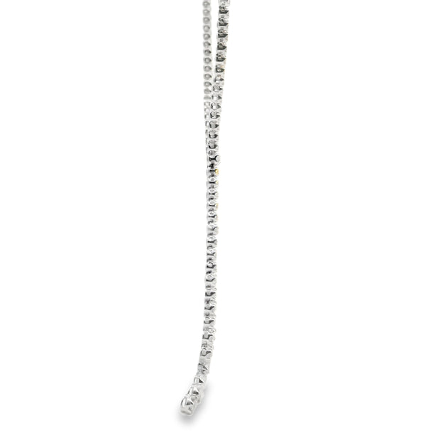 Bezel Set Diamond Lariat Necklace