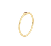 Yellow Gold Bezel Set Ruby Ring