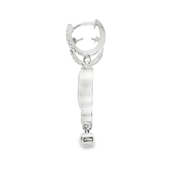 Aquamarine and Diamond Drop Earrings