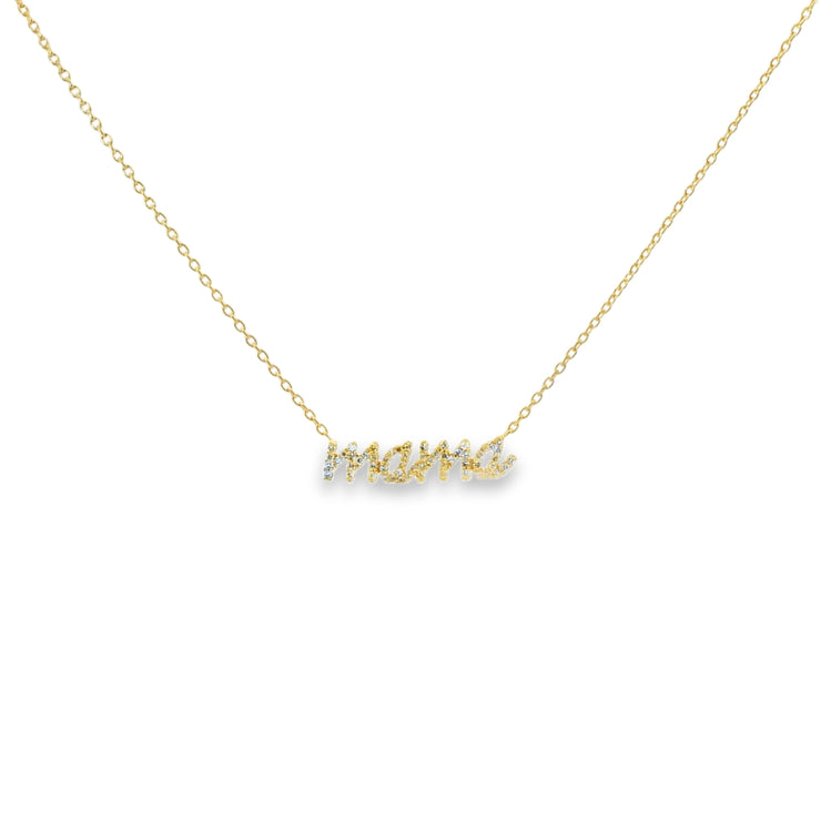 Diamond Pave Mama Pendant
