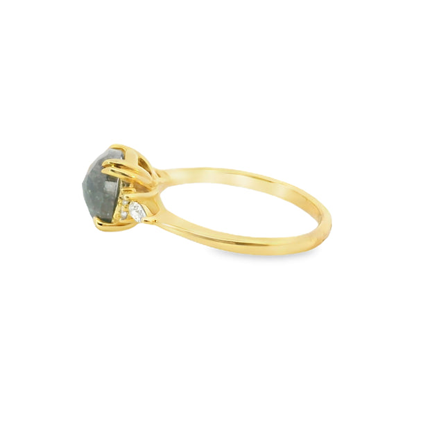 Salt and Pepper Diamond Ring