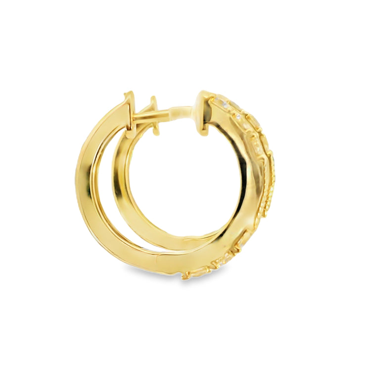 Emerald and Diamond Huggies