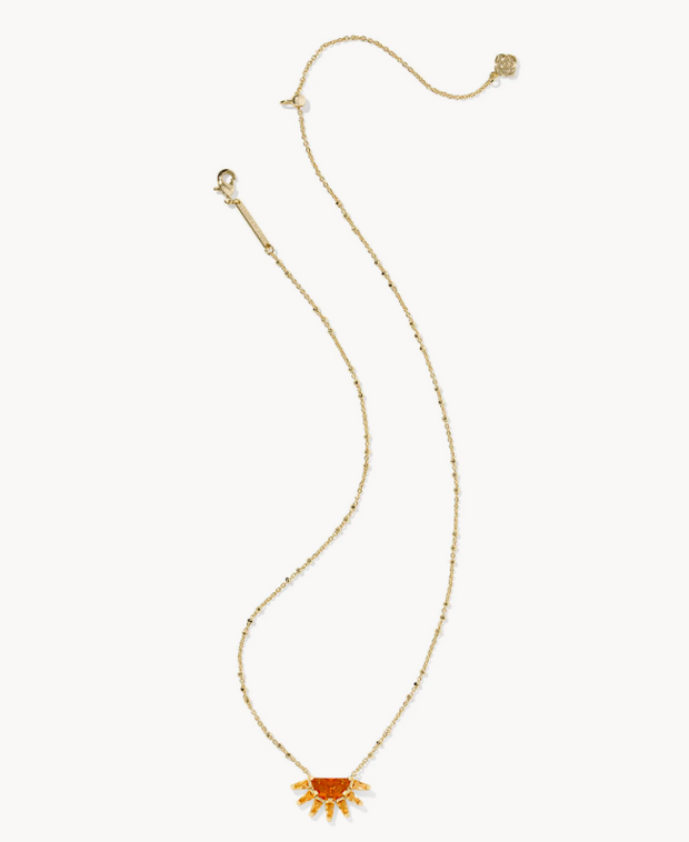 Kendra Scott Samantha Gold Tone Sun Pendan