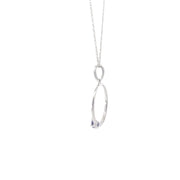 Diamond Tanzanite Circle Pendant Necklace