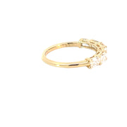 Yellow Gold Emerald Cut Diamond Band