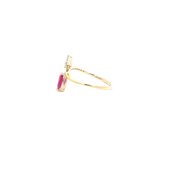 Yellow Gold Diamond Ruby Ring