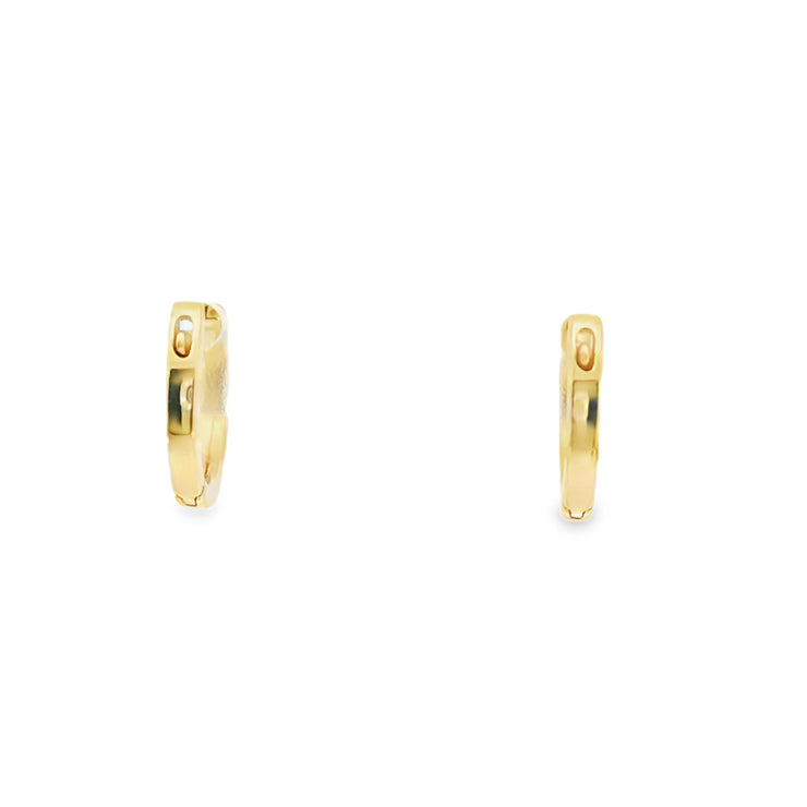 Huggies with Rainbow Sapphires and Diamonds