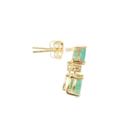 Emerald and Diamond Drop Earrings