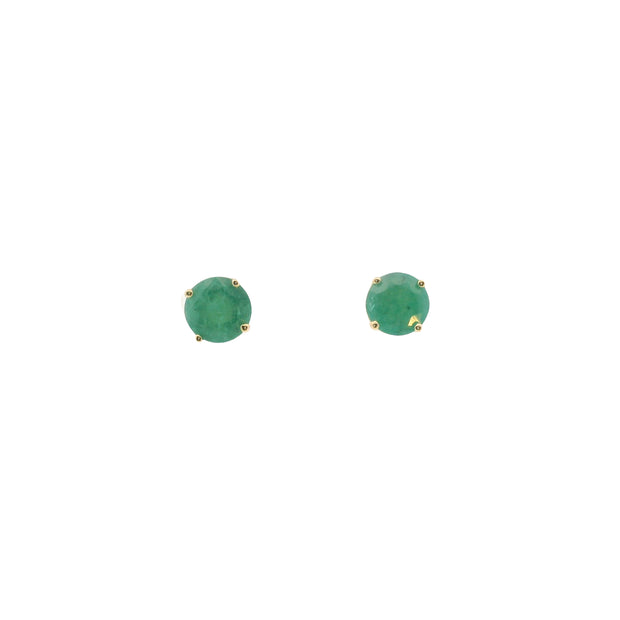 Emerald Solitaire Earrings