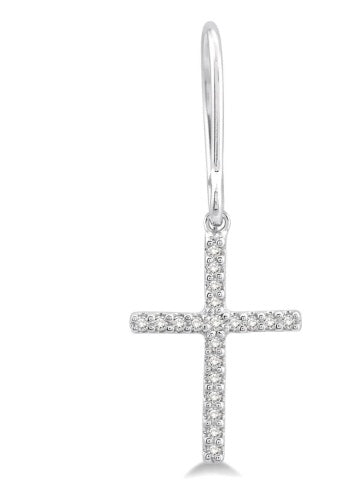 Cross Petite Diamond Fashion Earrings