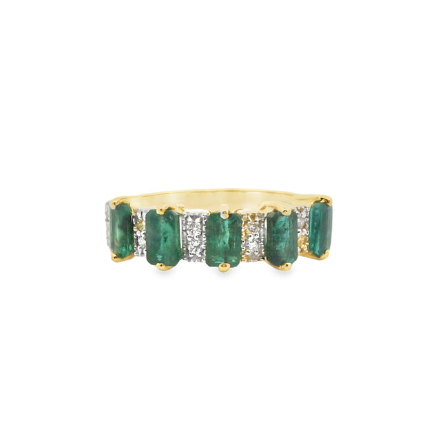 Emerald and Diamond Ring