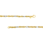 Twisted Rope and Paperclip Bracelet