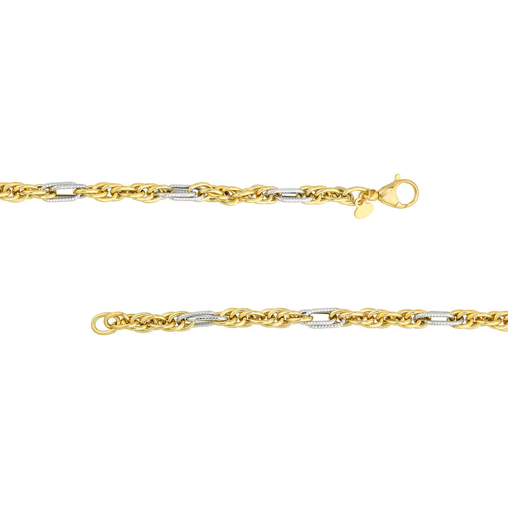 Twisted Rope and Paperclip Bracelet