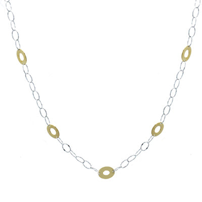 Two Tone Open Link Necklace