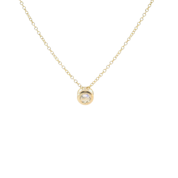 Lab Grown Bezel Set Diamond Necklace