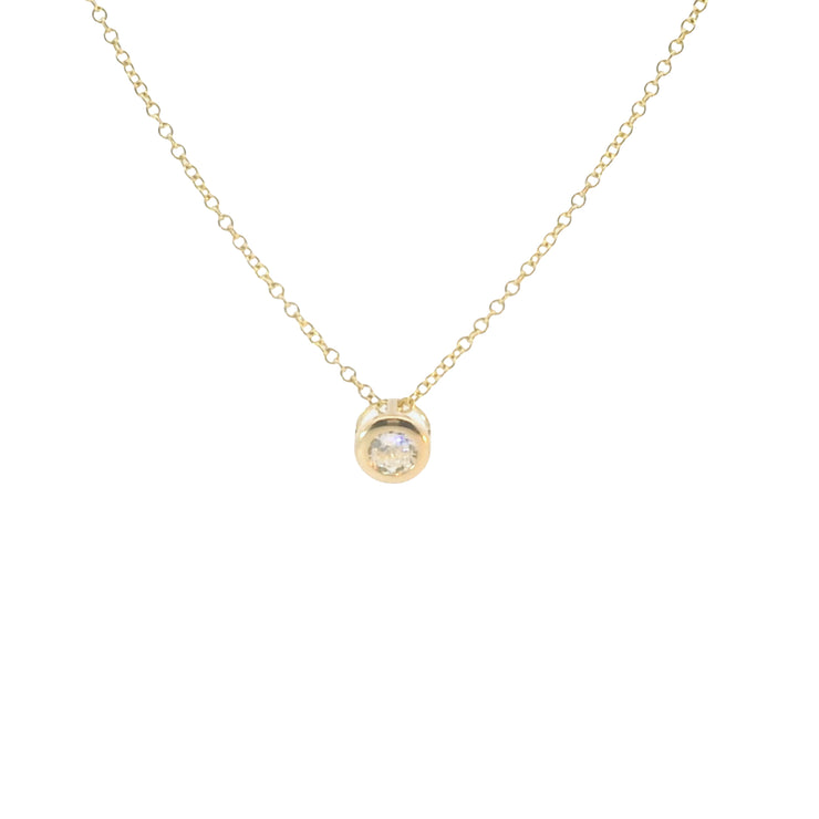 Lab Grown Bezel Set Diamond Necklace