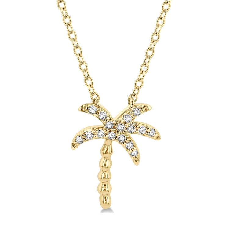 Palm Tree Diamond Necklace