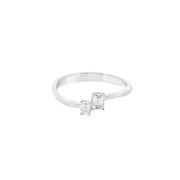Two Stone Wave Ring
