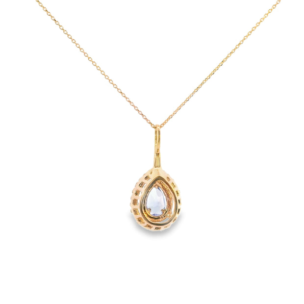 Tanzanite Double Halo Pendant