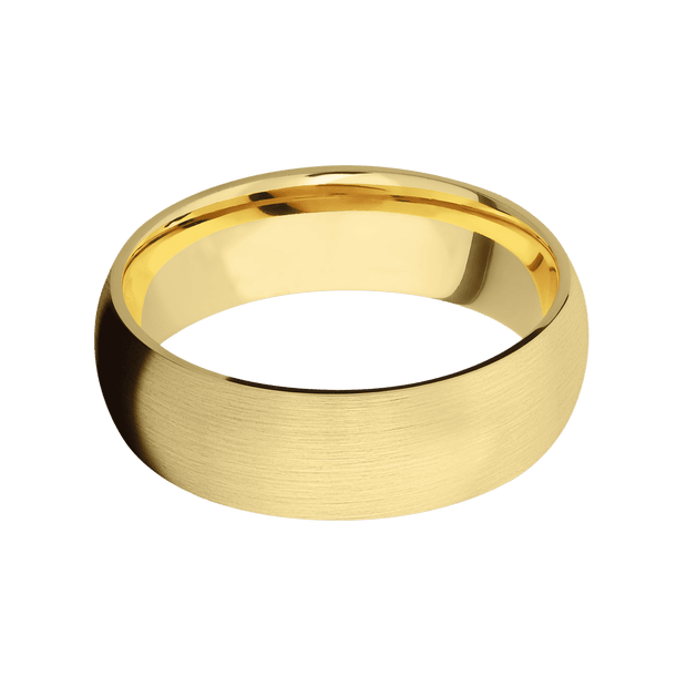 14K Yellow Gold + Satin Finish