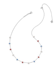 Kendra Scott Sierra Star Crystal Silver Station Necklace