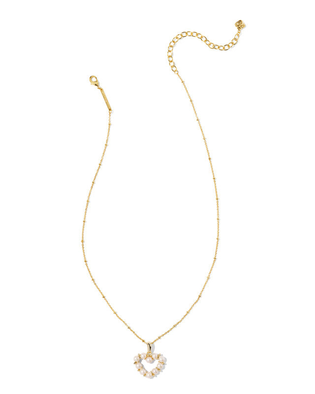 Kendra Scott 'Ashton' Heart Pearl Pendant Necklace