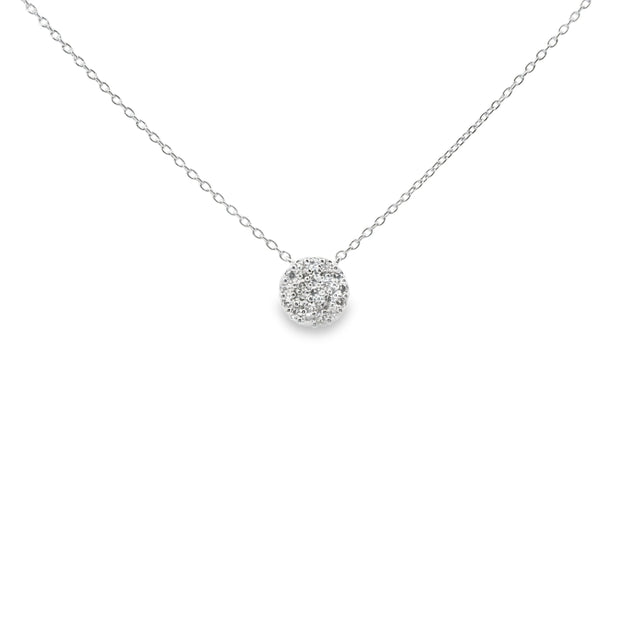 Diamond Pave Disc Pendant
