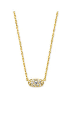 Kendra Scott Grayson Gold White CZ Necklace