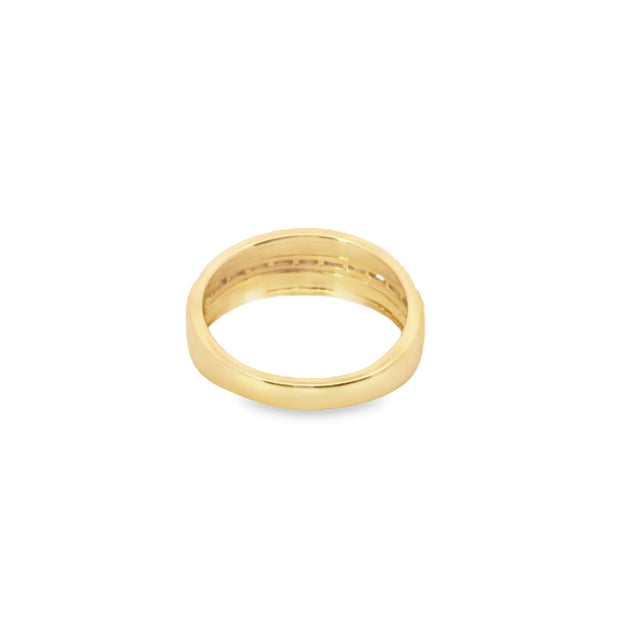 Tapered Cigar Band with Baguette Diamonds