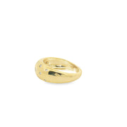 Flush Set Diamond Dome Ring