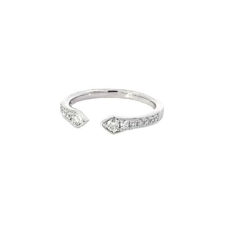 White Gold Split Diamond Band