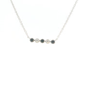 Black Agate and Diamond Bar Pendant