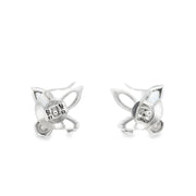 Butterfly Studs with Blue Topaz and Sapphires