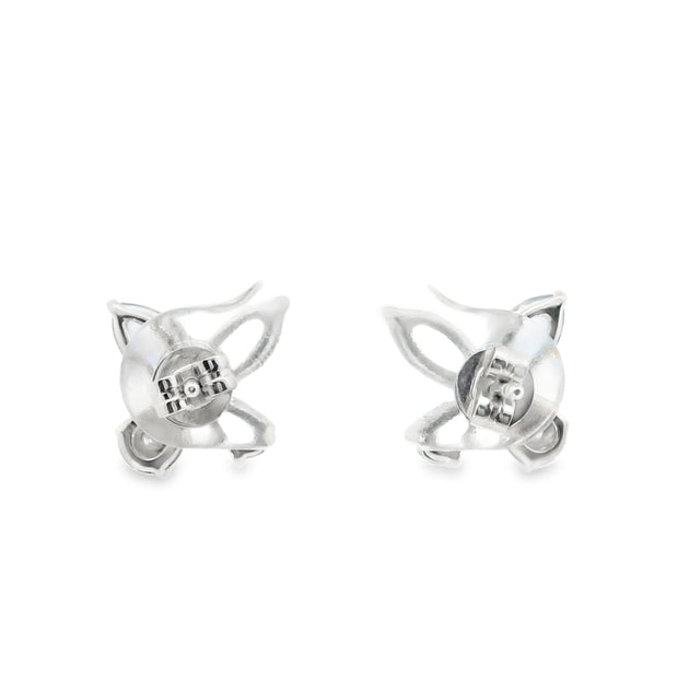 Butterfly Studs with Blue Topaz and Sapphires