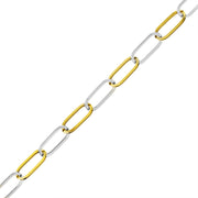 Two Tone Paperclip Chain Bracelet