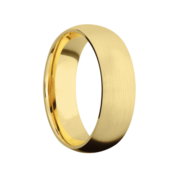 14K Yellow Gold + Satin Finish
