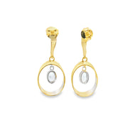 Two Tone Blue Topaz Earrings