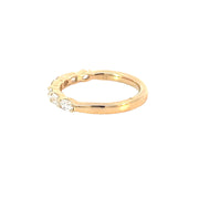 Yellow Gold Alternating Diamond Band