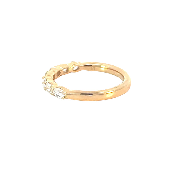 Yellow Gold Alternating Diamond Band