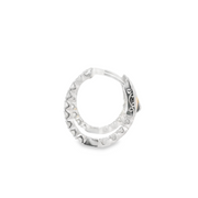 White Gold Inverted Diamond Hoops