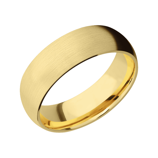 14K Yellow Gold + Satin Finish