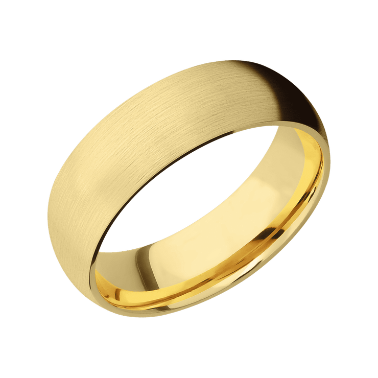 14K Yellow Gold + Satin Finish