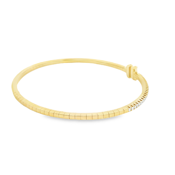 Yellow Gold Diamond Flex Bangle