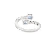 Sapphire and Diamond Bypass Ring