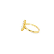 Mother Of Pearl Clover Ring
