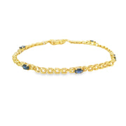 Sapphire and Diamond Station Bracelet